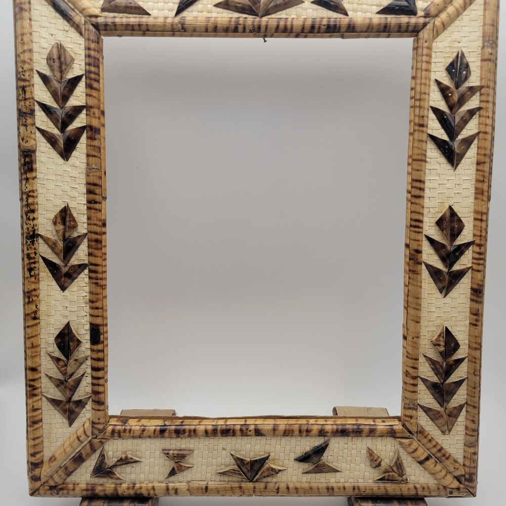 Handcrafted Brown and Cream Wall Frame